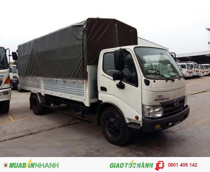 Xe Tải Hino Dutro Series 300 Thùng mui bạt trọng tải 5 tấn Giao Xe Toàn Quốc