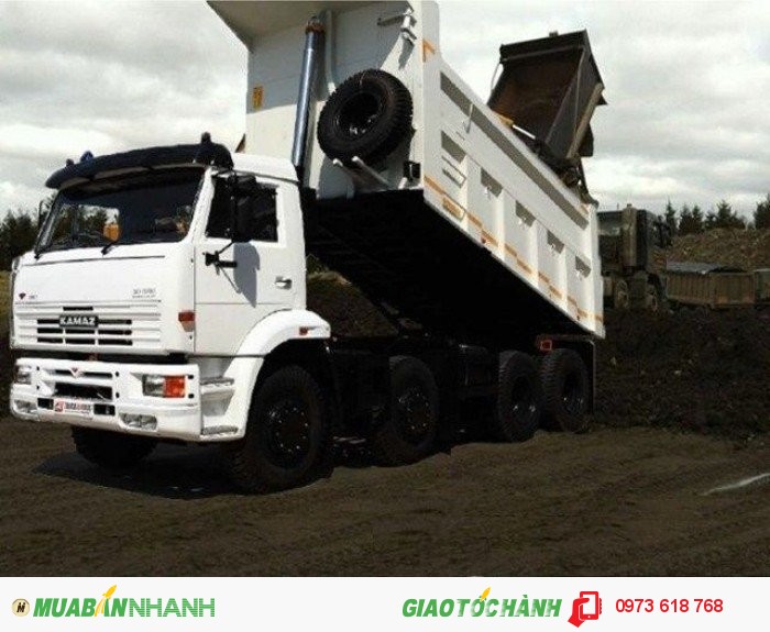Bán xe ben Kamaz 6540 8x4 tải trọng 20 Tấn 15 khối