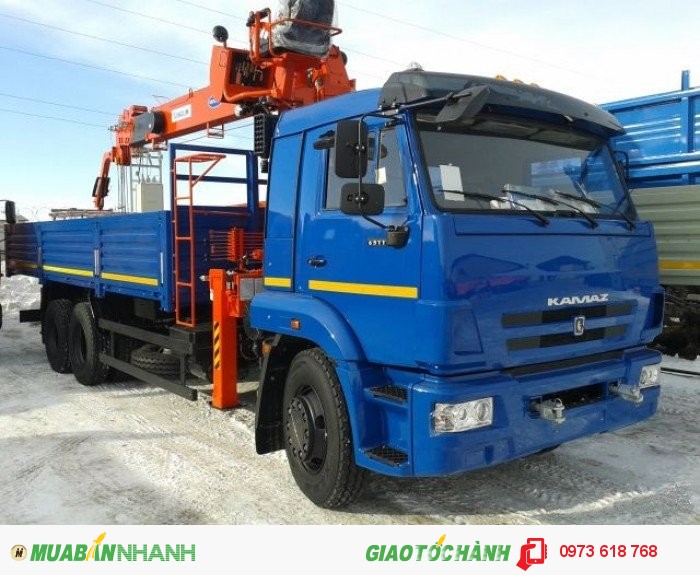 Kamaz 65117 (6x4) 15 tấn thùng gắn cẩu 2016