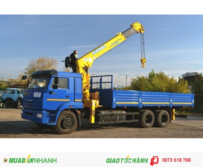 Kamaz 65117 (6x4) 15 tấn thùng gắn cẩu 2016