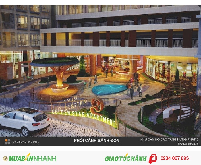 Căn hộ The Golden Star 5* Nguyễn Thị Thập Q7, chỉ 1tỷ8/căn 2PN-2WC .