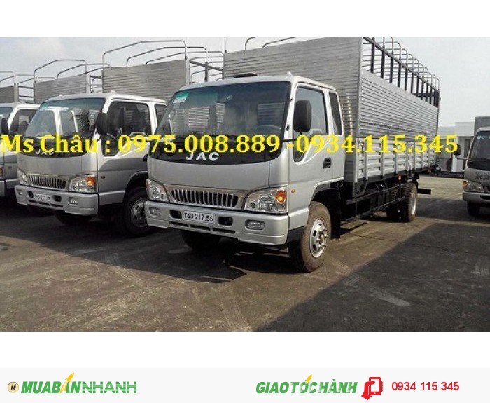 Mua xe tải jac 6.4 tấn- xe tải jac 6tan4 đóng sẵn thùng- Bán xe tải jac 6 tấn 4 trả góp