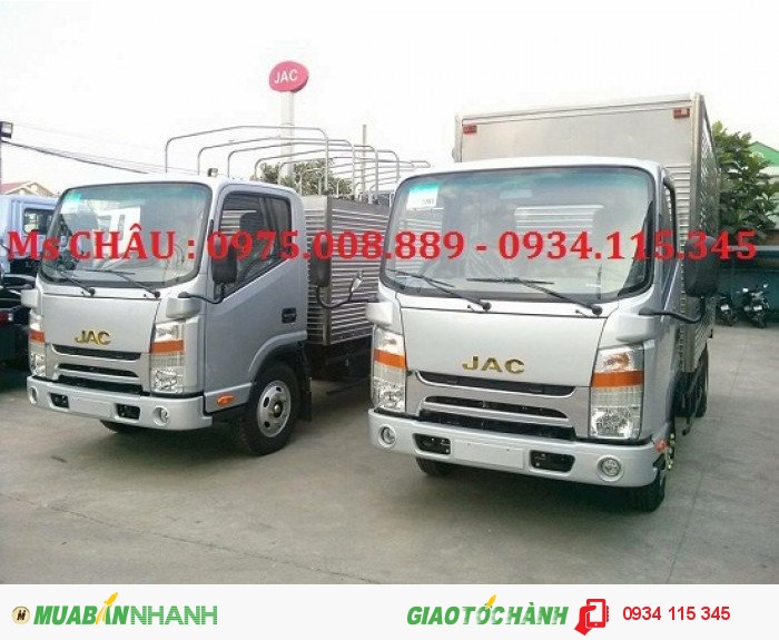 Bán xe tải JAC 3.45 tấn 3.5 tấn, Mua xe tải JAC 3T45 3T5 thùng bạt, thùng kín trả góp