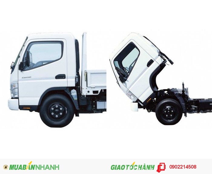 Xe tải Fuso Canter 1.9 Tấn giá chỉ còn 509.000.000 tặng thùng xe, miễn phí 100% thuế trước bạ