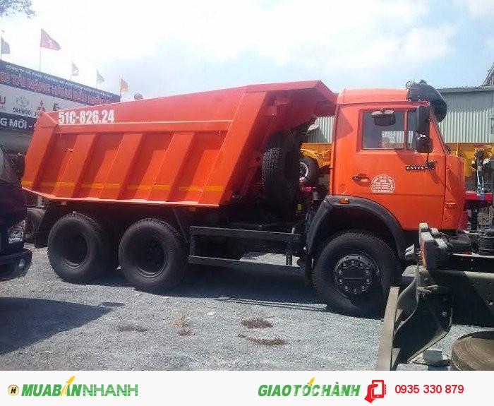 Trả góp lãi suất thấp Giao Xe Toàn Quốc  xe tải ben Kamaz 65115 ,15 tấn