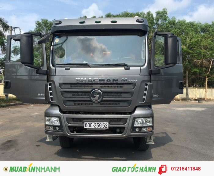 Xe ben Shacman 4 chân máy 340hp tải cho phép TGGT 17 tấN, thùng 15m3.