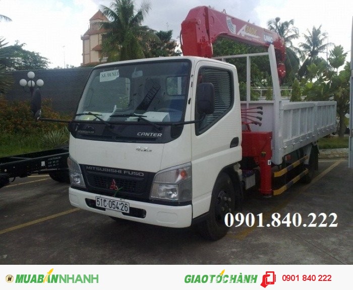 Chuyên cung cấp xe tải Mitsubishi gắn cẩu Unic 1 tấn, 2 tấn, 3 tấn tại Bình Dương, Đồng Nai, Sài Gòn, miền Nam