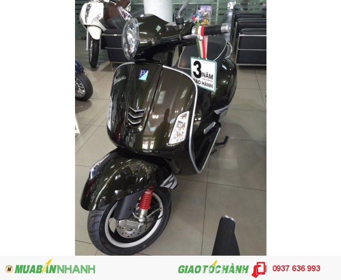 Vespa GTS Supper 2016 màu xanh rêu đặc biệt