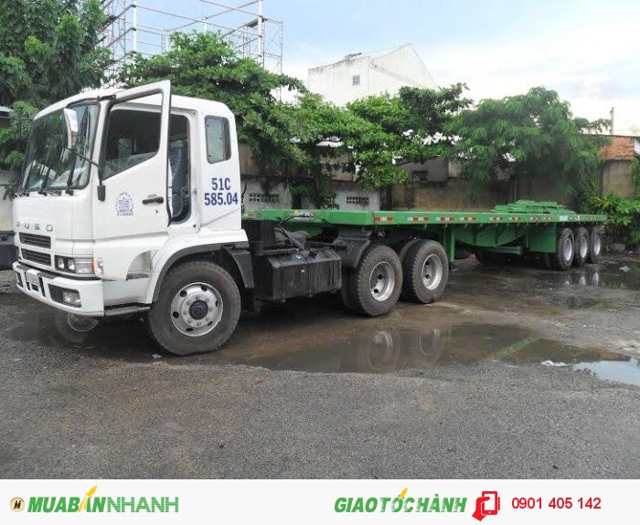 Sơ mi rơ mooc sàn ( chở container) 40 feet, 3 trục Giao Xe Toàn Quốc