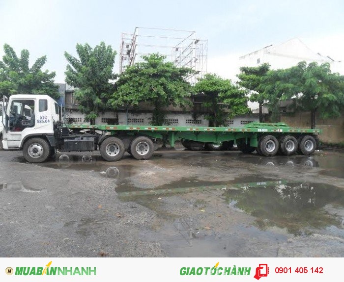 Sơ mi rơ mooc sàn ( chở container) 40 feet, 3 trục Giao Xe Toàn Quốc