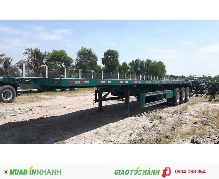Sơ mi rơ mooc sàn ( chở container)DOOSUNG 40 feet, 3 trục Giao Xe Toàn Quốc