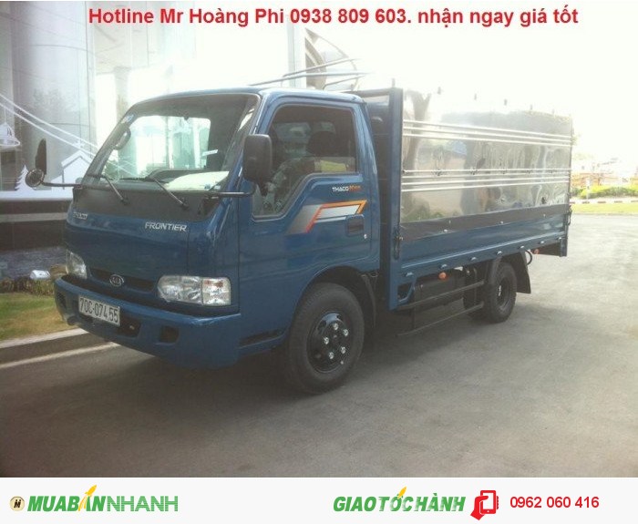 Xe tải KIA 2t4, K165s, giá tốt Tây Ninh, Long An.
