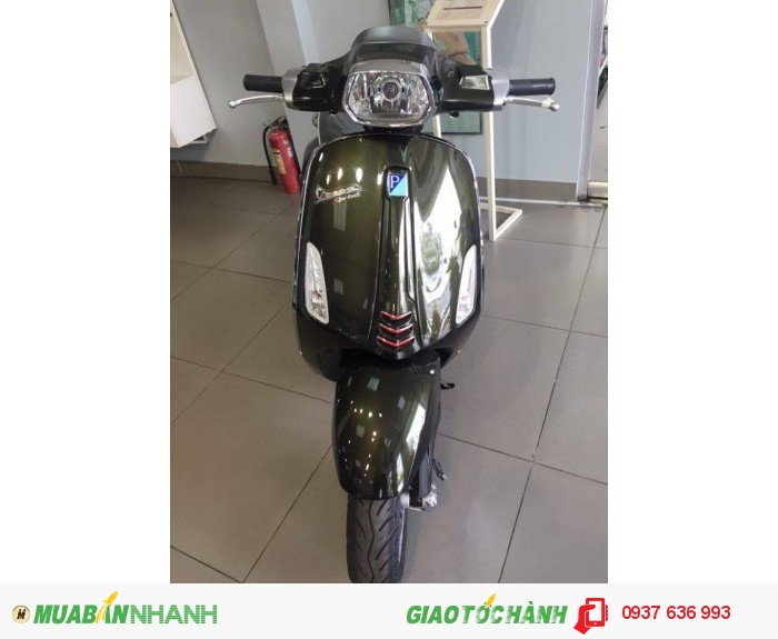 Vespa Sprint màu xanh rêu tại Tây Ninh - khuyến mãi hơn 4 triệu