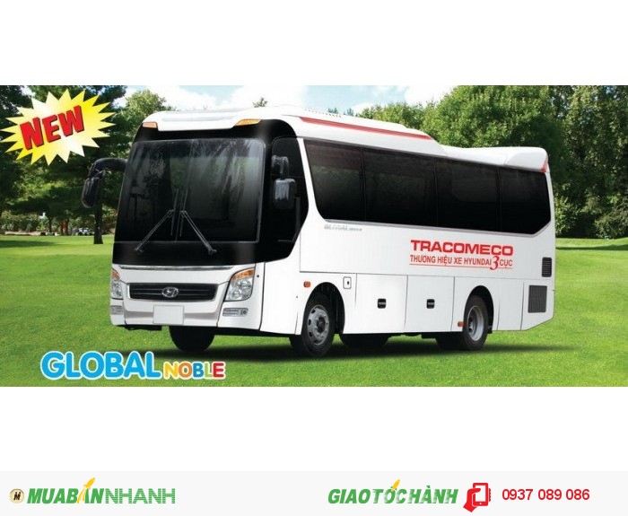 Xe khách GLOBAL Noble thương hiệu hyundai 3cuc tracomeco