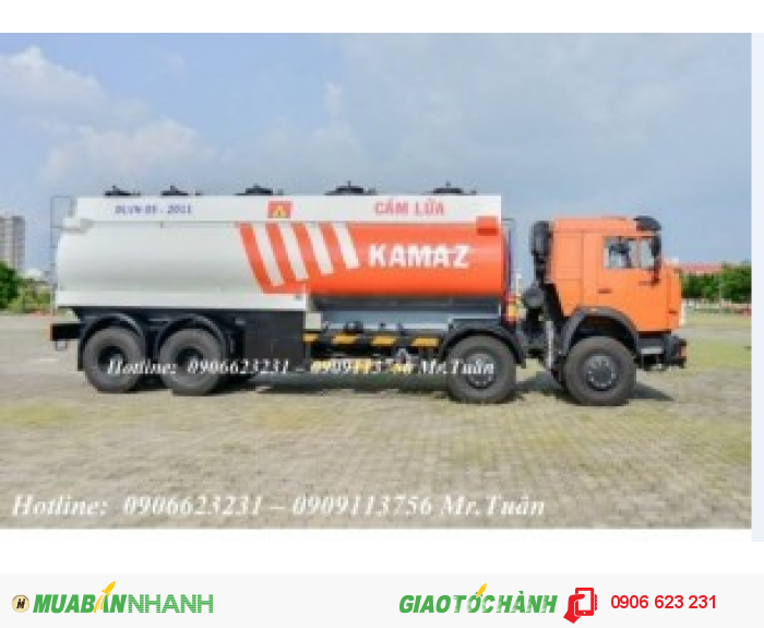 Xe xăng dầu Kamaz 3 chân Bán xe bồn xăng dầu, Bán xe bồn xăng dầu Kamaz 18m3 tại Daknong