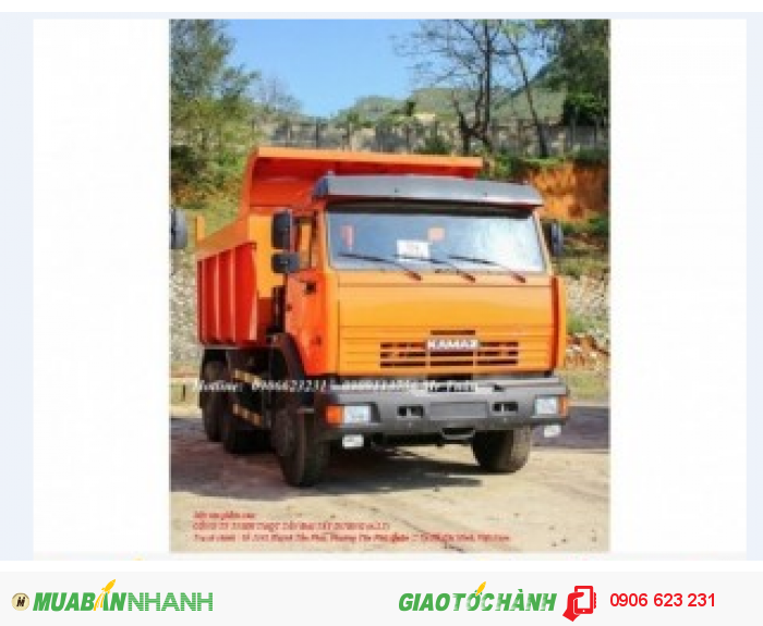 Ben Kamaz 15 tấn Vát, vuông Oval, Bán xe ben Kamaz 15 tấn nhập khẩu 2016 mới