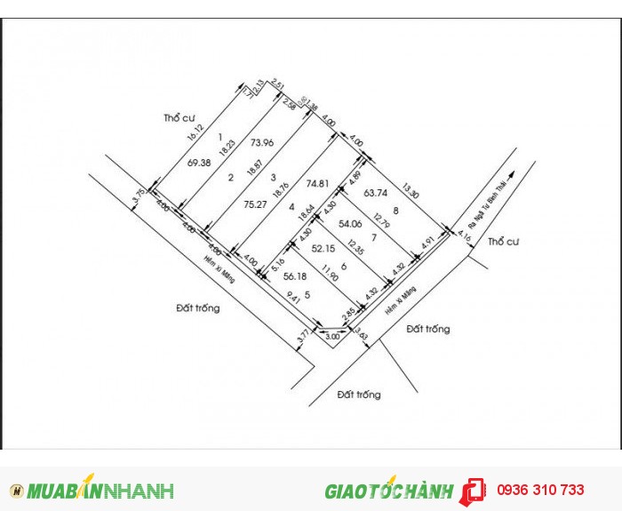 BÁN ĐẤT PHƯỜNG TRƯỜNG THỌ, THỦ ĐỨC, GẦN NGAY ĐẶNG VĂN BI 1.45TỶ/NỀN