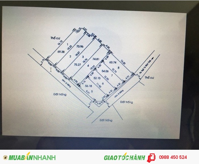 Bán đất thổ cư phường Trường Thọ LH;