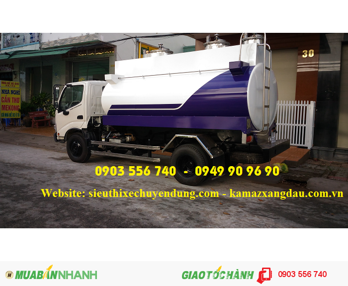 Xe bồn Hino chở xăng 7 khối