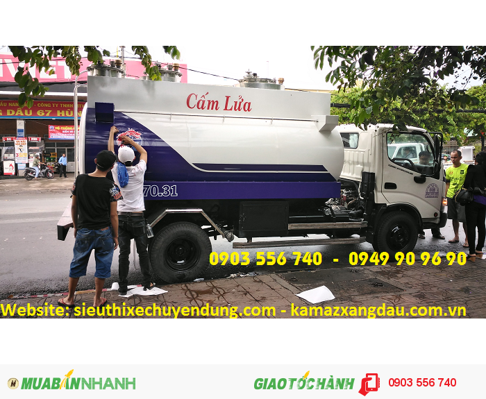 Xe bồn Hino chở xăng 7 khối