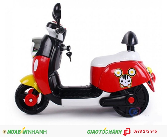 Xe Máy Điện Trẻ Em Kiểu Dáng Vespa Mickey