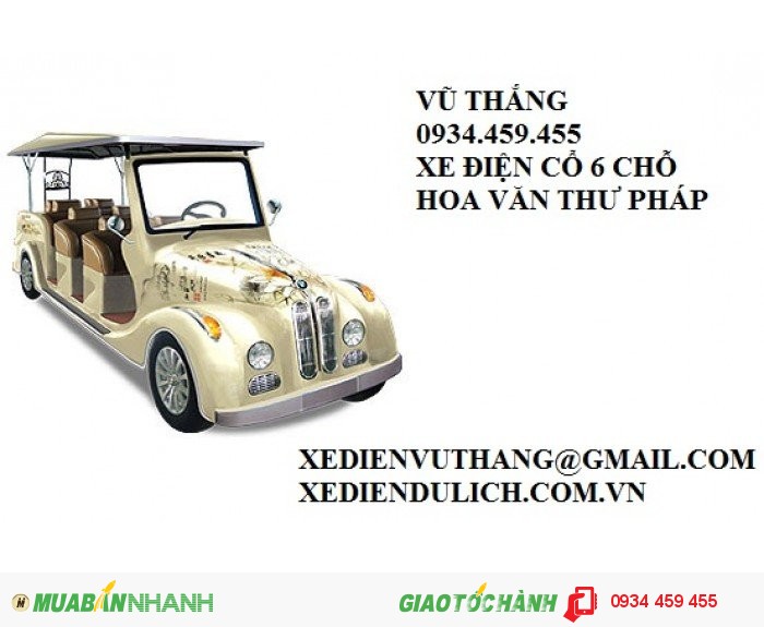 Bán xe điện cổ điển 6 chỗ tại hà nội