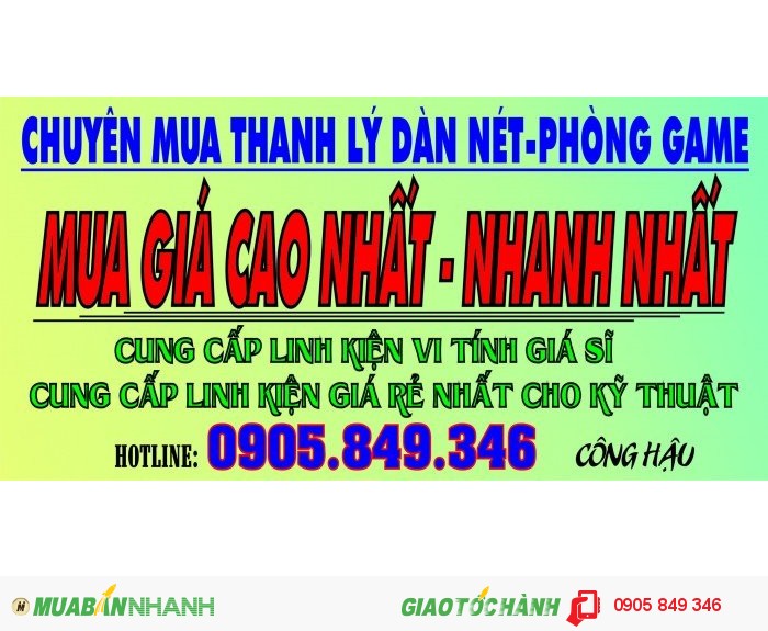 chuyên thu mua dàn nét, game cũ giá cao tại Đà Nẵng