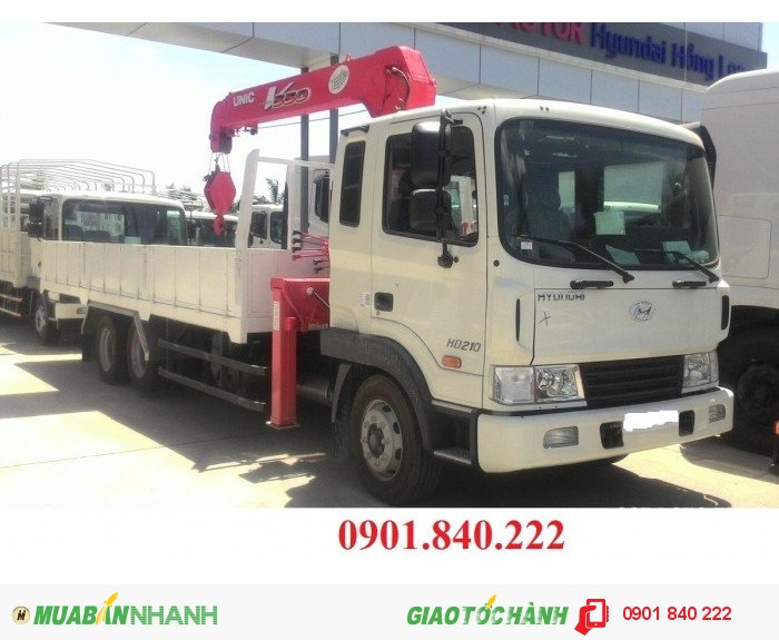 Bán xe tải Hyundai HD170 8.5 tấn, HD210 11.6 tấn, HD250 14 tấn gắn cẩu Unic giá cực tốt, khuyến mãi cực hấp dẫn