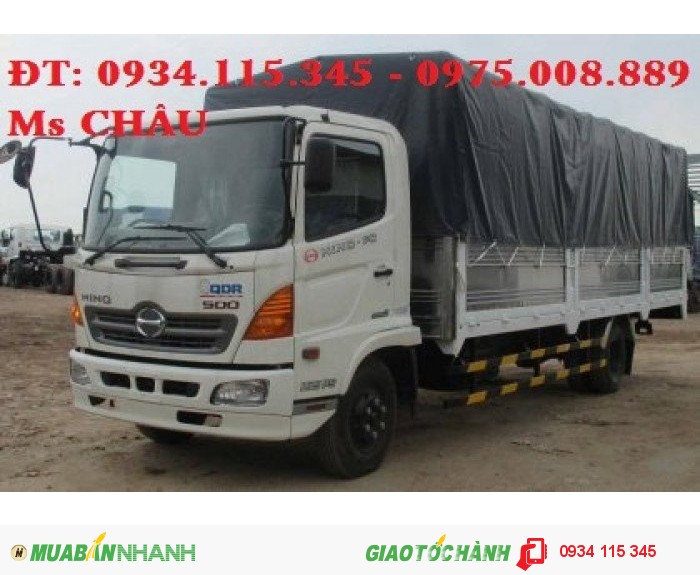 Bán Xe tải Hino 6T4 FC9JESW thùng 6m8 - tải thùng hino 6T4/ 6,4 tấn/ 6tan4 trả góp