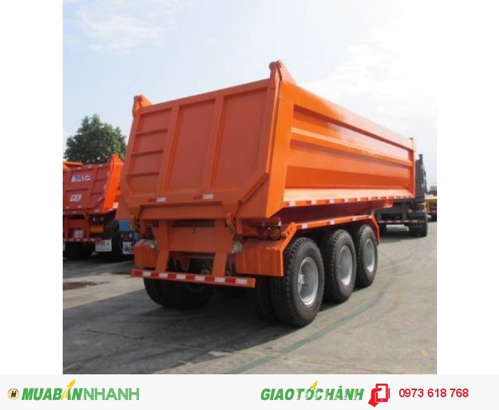 Bán Sơ mi rơ mooc Ben tải trọng 31 tấn, 25 khối, giao ngay