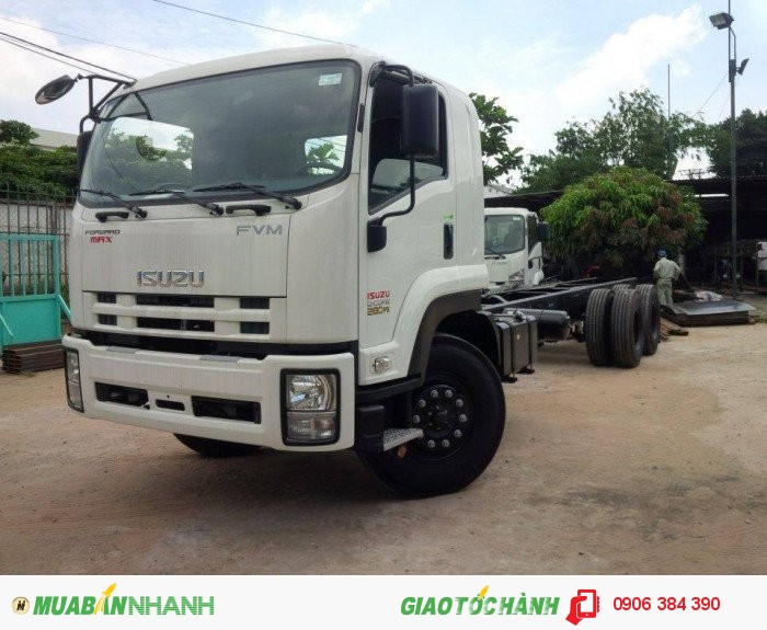 Giá bán xe tải 3 chân Isuzu 15 tấn FVM34W. Đại lý xe tải Isuzu 3 chân
