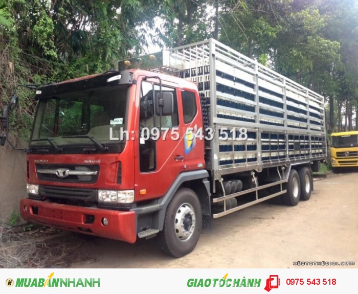 Xe tải Daewoo 3 chân Thùng chở Gia Cầm 14 tấn