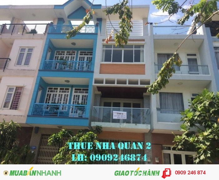 Cho Thuê Nhà Phố Quận 2 Đường Nguyễn Quý Đức, Trệt 2 Lầu, Giá 32Tr/tháng