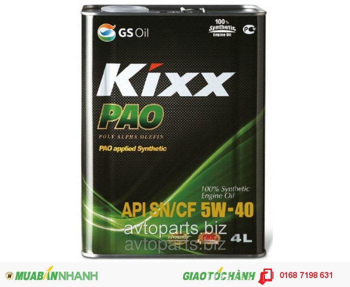 Dầu Nhớt Tổng Hợp KIXX PAO SN 5W40 4L