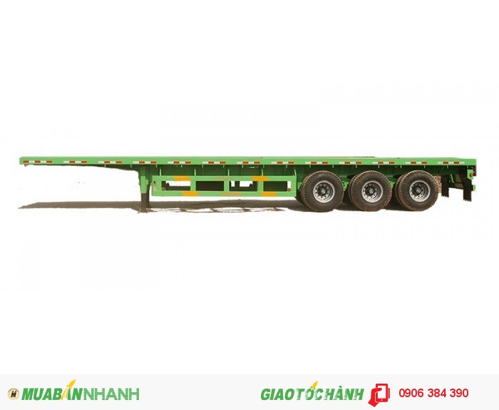Giá mới nhất sơ mi rơ mooc sàn 40 feet 3 trục (3 chân) tải trọng 32 tấn giá chỉ có 320tr