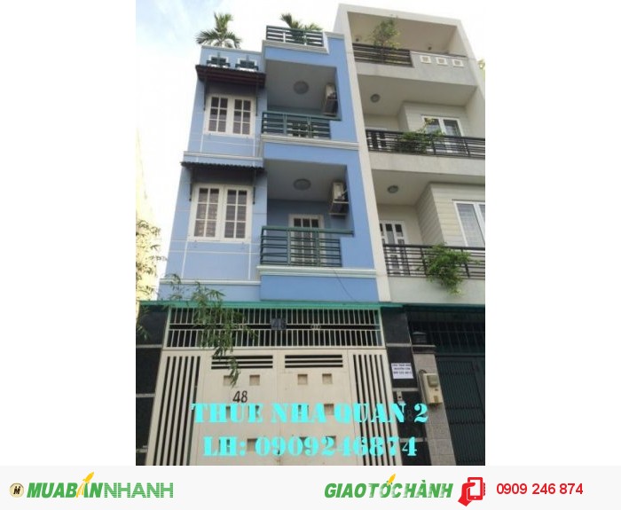 Cho thuê nhà Quận 2 Đường Số 3 Thảo Điền full nội thất giá 20tr/tháng