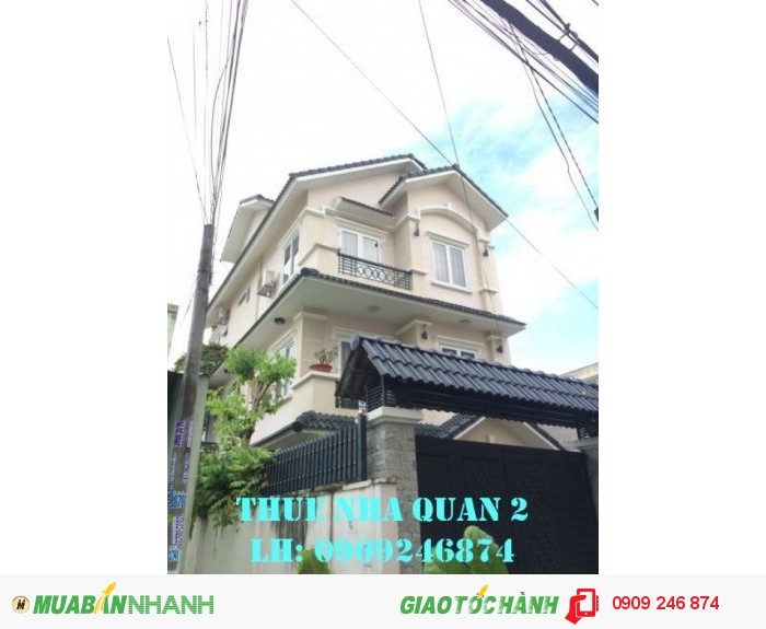 Cho thuê Biệt Thự Quận 2 Đường Số 5 Thảo Điền, hướng Tây Nam, sàn gỗ giá 25tr/tháng
