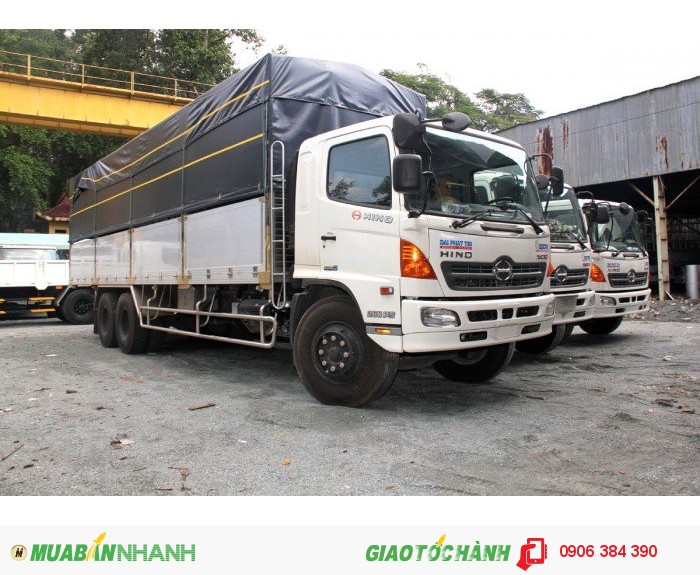 Bán Hino FL8JTSA 3 chân 7m7 thùng mui bạt trả góp, lãi suất thấp 2016