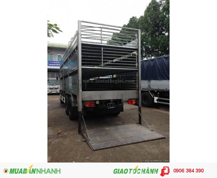 Bán Hino FL8JTSA 3 chân 7m7 thùng mui bạt trả góp, lãi suất thấp 2016