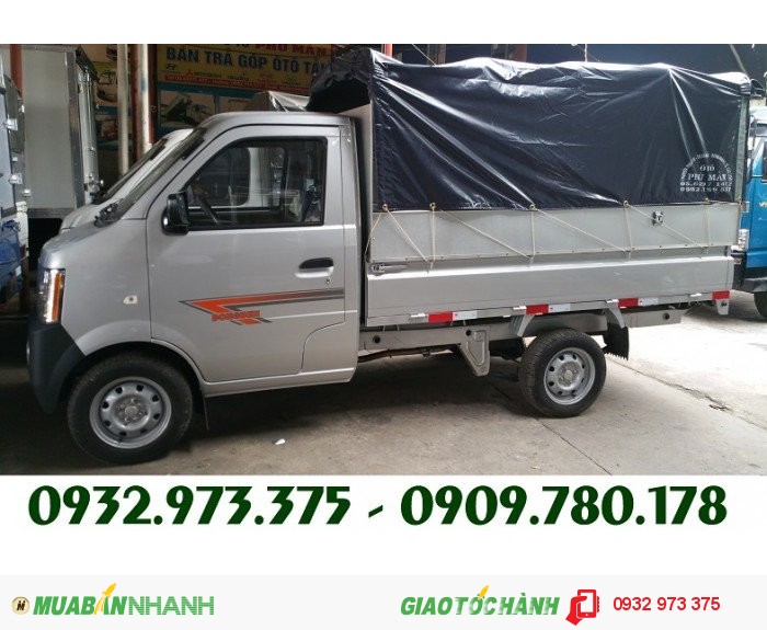 Bán xe tải nhỏ 870kg  thùng dài 2.5 mét Dongben 870kg  thùng mui bạt, thùng kín, thùng lửng trả góp