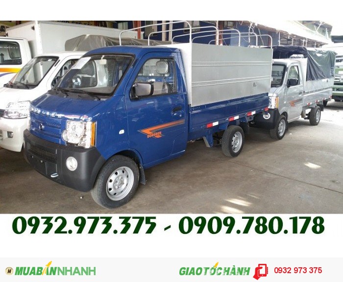 Bán xe tải nhỏ 870kg  thùng dài 2.5 mét Dongben 870kg  thùng mui bạt, thùng kín, thùng lửng trả góp
