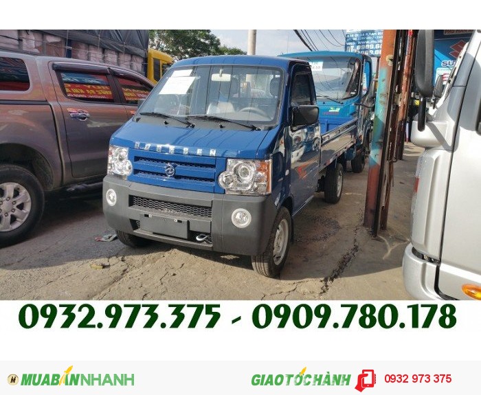 Bán xe tải nhỏ 870kg  thùng dài 2.5 mét Dongben 870kg  thùng mui bạt, thùng kín, thùng lửng trả góp