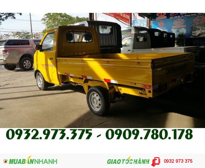 Bán xe tải nhỏ 870kg  thùng dài 2.5 mét Dongben 870kg  thùng mui bạt, thùng kín, thùng lửng trả góp