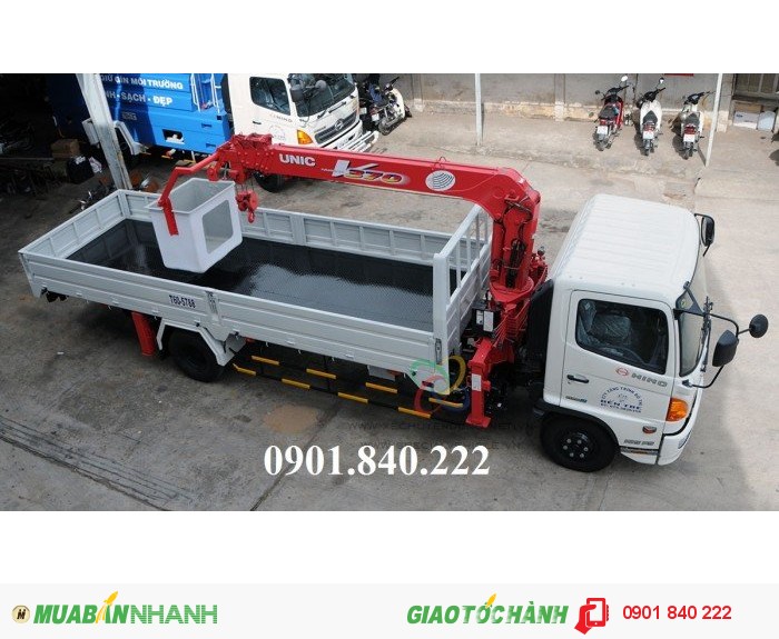 Công ty, đại lý, showroom nào bán xe tải Hino 8 tấn, 9 tấn, 9.4 tấn FG gắn cẩu Unic 3 tấn, 4 tấn giá rẻ ở Bình Dương, Đồng Nai, TPHCM