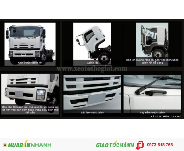 Xe tải Isuzu 15.6 tấn FVM34T (6x2)