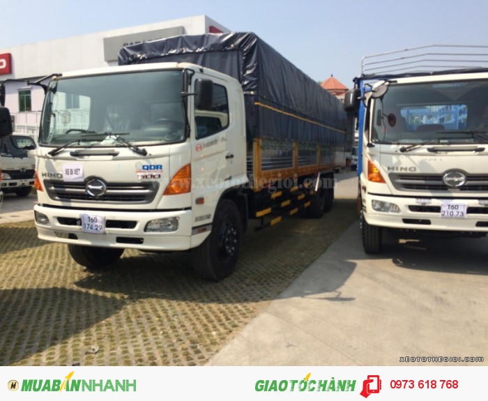 Xe tải Hino 3 chân FL8JTSA thùng mui bạt 16 Tâns