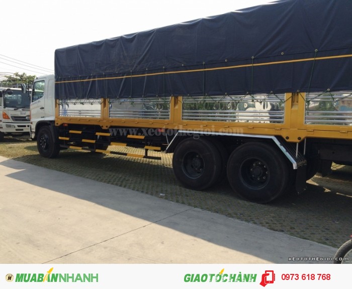 Xe tải Hino 3 chân FL8JTSA thùng mui bạt 16 Tâns