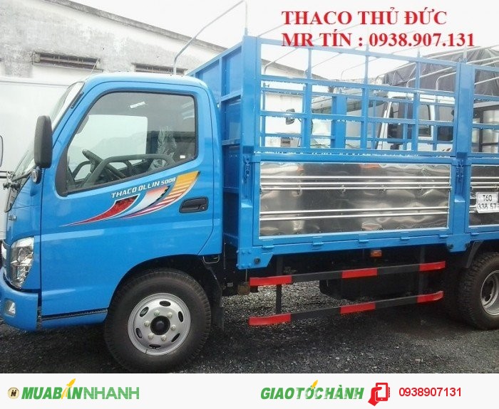 Bán Xe Tải Thaco Ollin500B Tải Trọng 4,995 Tấn , Hỗ Trợ Mua Trả Góp Qua Ngân Hàng Đến 70% Giá Trị Xe