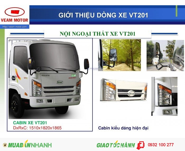 Bán xe tải veam 2 tấn , xe veam vt201 , dòng xe tải đang hót năm 2016