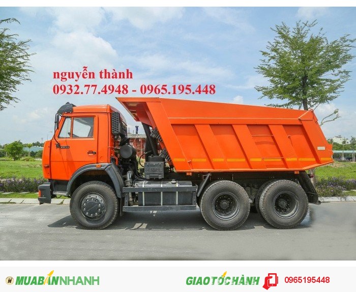 Xe ben kamaz 3 chân nhập khẩu